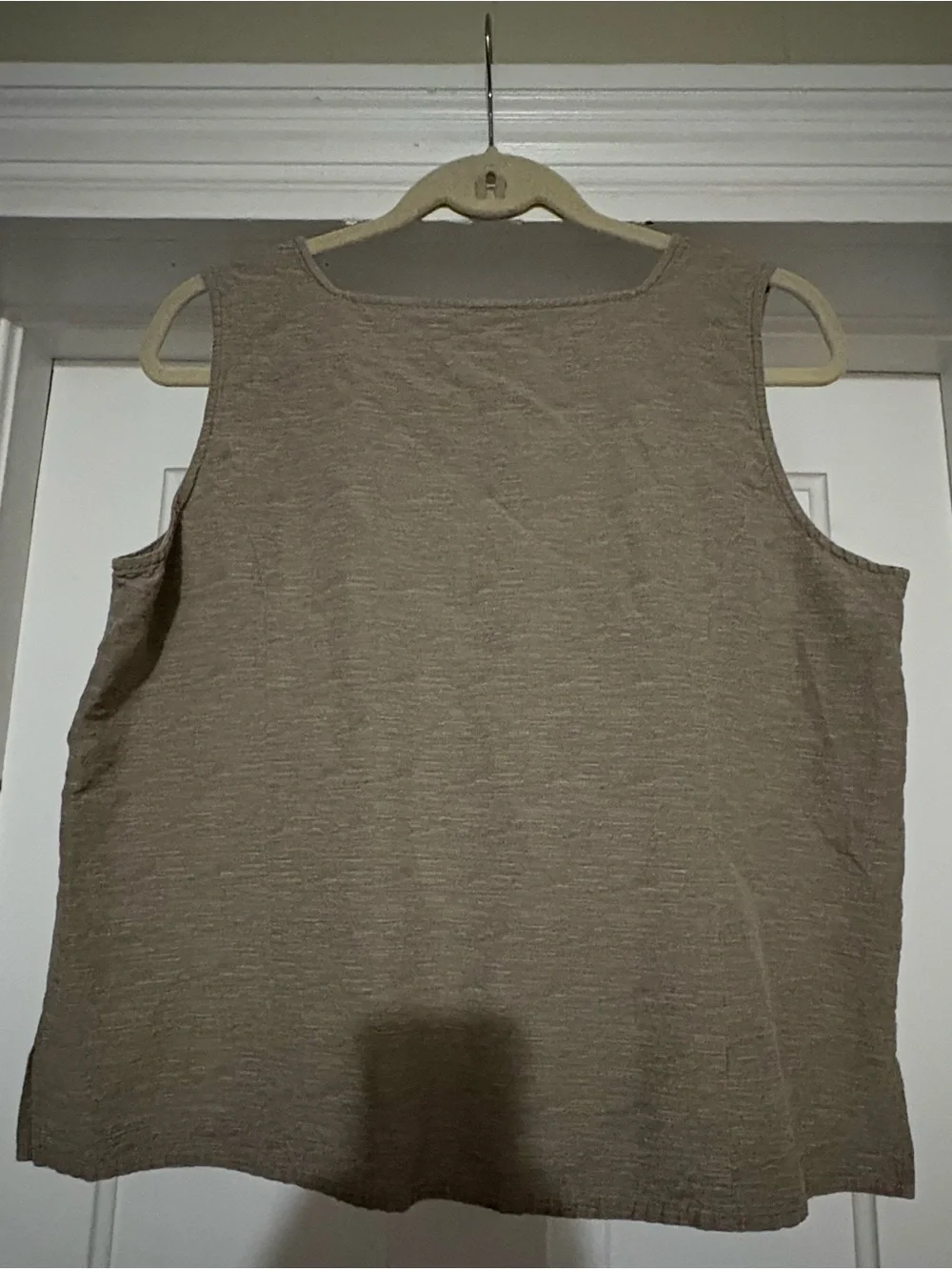 Dialogue Women's Sleeveless Tank Top in Taupe - Picture 2 of 3
